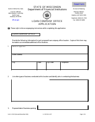 Form LFS310 Loan Company Office Application - Wisconsin, Page 3