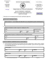 Form LFS100 Sales Finance Company Application for Financial Institutions - Wisconsin, Page 4