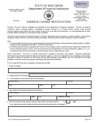 Form LFS1020 Address Change Notification - Wisconsin