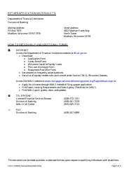Form LFS800 Payday Lender License Application - Wisconsin, Page 5