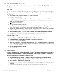 Form LFS110 Sales Finance Company License Application - Wisconsin, Page 2