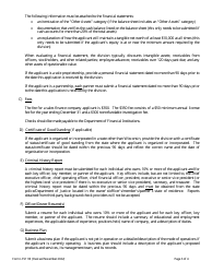 Form LFS110 Sales Finance Company License Application - Wisconsin, Page 3
