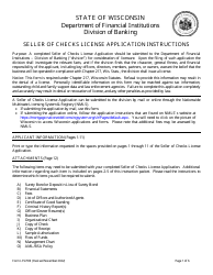 Document preview: Form LFS700 Seller of Checks License Application - Wisconsin