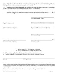 Form LFS840 Payday Lender Bond - Wisconsin, Page 2