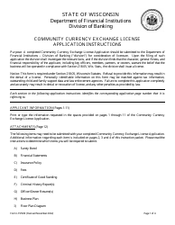 Document preview: Form LFS500 Community Currency Exchange License Application - Wisconsin