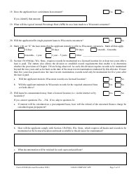 Form LFS300 Loan Company License Application - Wisconsin, Page 10