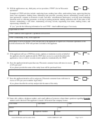 Form LFS300 Loan Company License Application - Wisconsin, Page 12