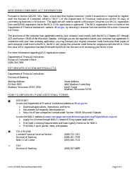 Form LFS300 Loan Company License Application - Wisconsin, Page 5