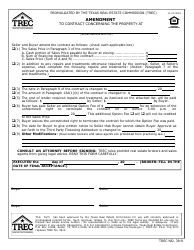 Document preview: TREC Form 39-9 Amendment to Contract - Texas