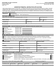 Form F-00049 Asbestos Principal Instructor Application - Wisconsin