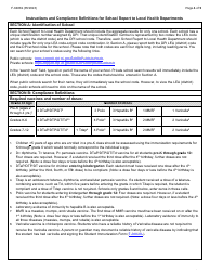 Form F-04002 School Report to Local Health Department - Wisconsin, Page 4