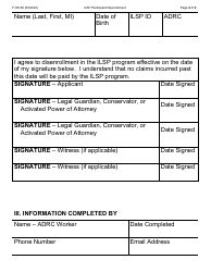 Form F-03160 Independent Living Supports Pilot (Ilsp) Participant Disenrollment (Large Print) - Wisconsin, Page 2