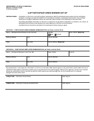 Document preview: Form F-03154 Ilsp Participant-Hired Worker Set-Up - Wisconsin
