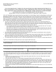 Form F-03096BH Authorization to Disclose Information to the Wisconsin Department of Health Services Katie Beckett Medicaid: Clinic-Specific - Wisconsin (Hmong)