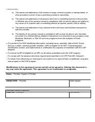 Form F-03163 Independent Living Supports Pilot (Ilsp) Program Provider Agreement and Acknowledgement of Terms of Participation - Wisconsin, Page 2