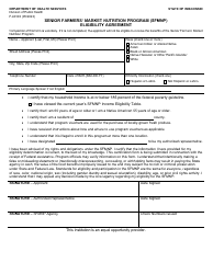 Document preview: Form F-40103 Senior Farmers' Market Nutrition Program (Sfmnp) Eligibility Agreement - Wisconsin