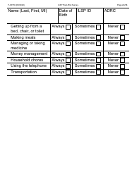 Form F-03159LP Independent Living Supports Pilot (Ilsp) Post-pilot Survey (Large Print) - Wisconsin, Page 2