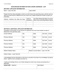 Form F-03155 Background Information Disclosure Addendum - Ilsp - Wisconsin, Page 2