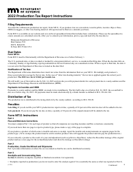 Document preview: Instructions for Form MT11 Production Tax Report - Minnesota