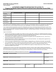 Document preview: Form F-02118 Authorized Submitter Designation for Access to Program Participation System (Pps) and Functional Screen Information Access (Fsia) - Wisconsin