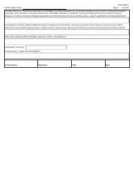 Form 3613-A Snf, Nf, Icf/Iid, Alf, Dahs Including Iss Providers and Ppecc Provider Investigation Report With Cover Sheet - Texas, Page 4