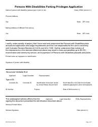 Form DR2219 Parking Privileges Application - Colorado, Page 4