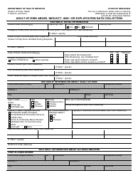 Document preview: Form F-20441A Adult-At-Risk Abuse, Neglect, and/or Exploitation Data Collection - Wisconsin