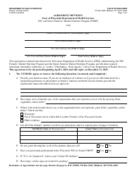 Document preview: Form F-00974 Agreement Between State of Wisconsin Department of Health Services Wic and Senior Farmers' Market Nutrition Program (Fmnp) and Vendor - Wisconsin