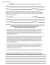 Form F-00060 Declaration to Health Care Professionals (Wisconsin Living Will) - Wisconsin, Page 5