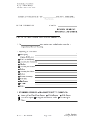 Document preview: Form JC14:11.6 Review Hearing Findings and Order - Nebraska