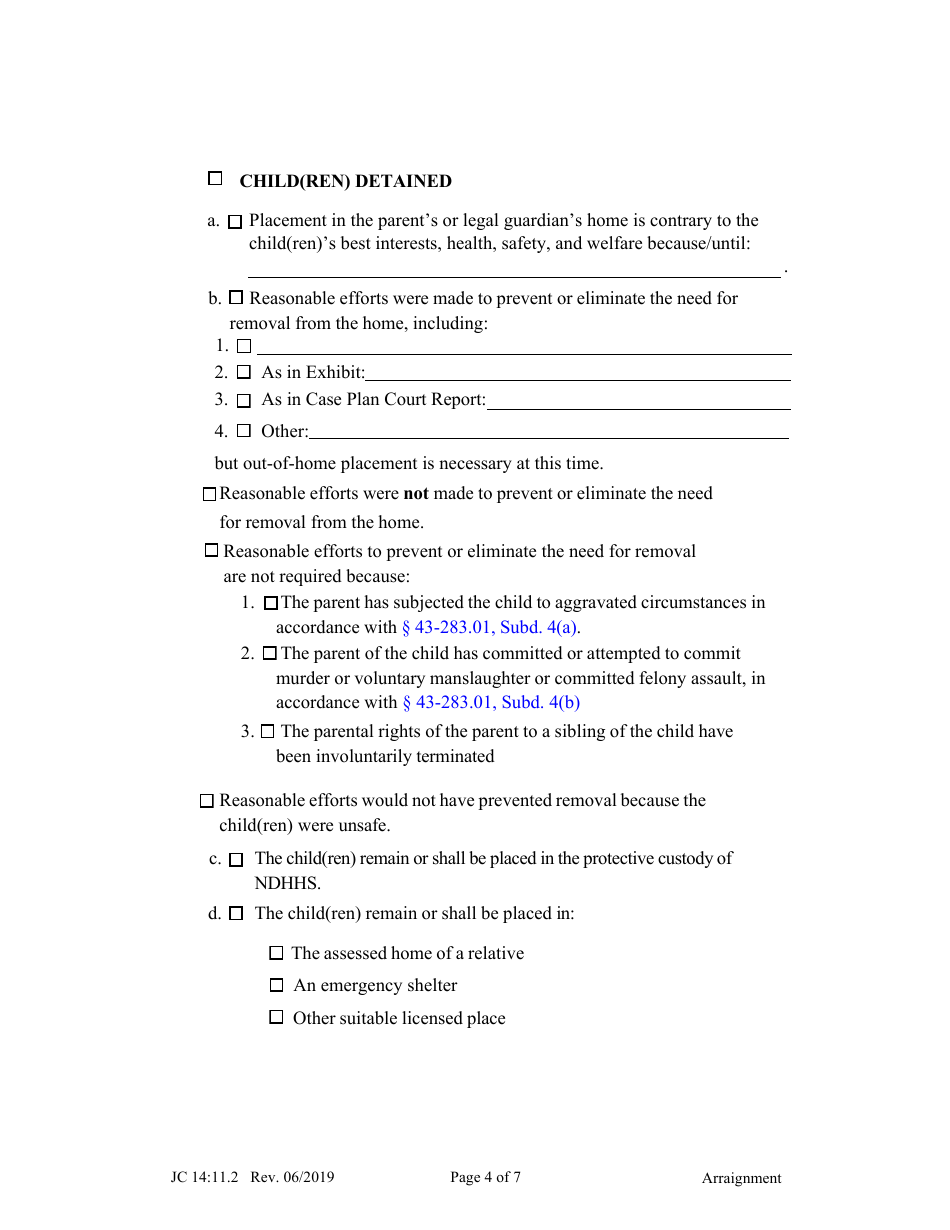 Form JC14:11.2 Arraignment - Nebraska, Page 4