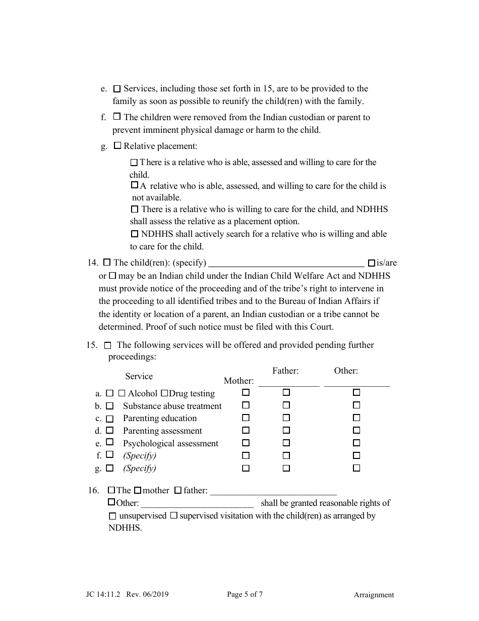 Form JC14:11.2 Arraignment - Nebraska, Page 5
