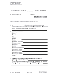 Form JC14:11.1 Protective Custody Findings and Order - Nebraska