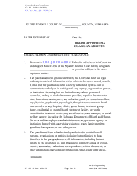 Document preview: Form JC14:11.9 Order Appointing Guardian Ad Litem - Nebraska