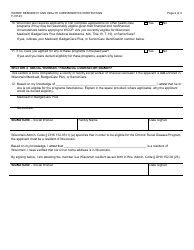 Form F-01143 Wisconsin Chronic Renal Disease Program Residency and Health Care Benefits Verification - Wisconsin, Page 2