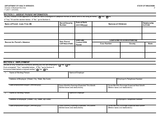 Form F-22571 Caretaker Supplement Application - Wisconsin, Page 2