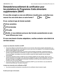 Form LDSS-5166 Application/Recertification for Supplemental Nutrition Assistance Program (Snap) Benefits - New York (French)