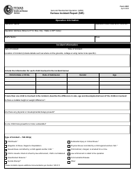 Form 2991 General Residential Operation (Gro) - Serious Incident Report (Sir) - Texas
