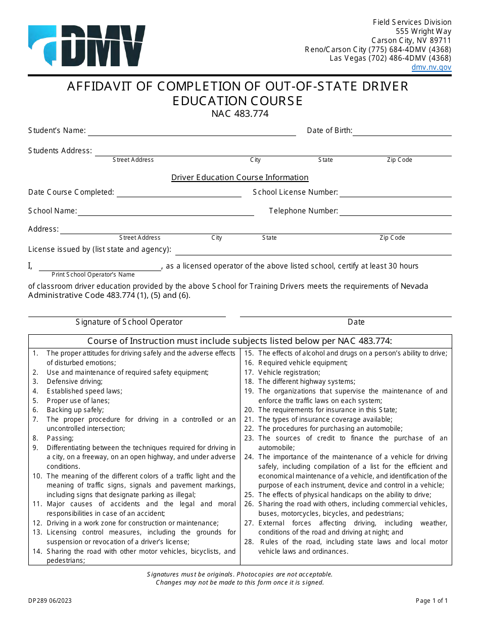 Affidavit Of Completion Form Fill Out And Sign Printable Pdf Template ...