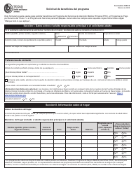 Document preview: Form 3029-S Application for Program Benefits - Texas (English/Spanish)