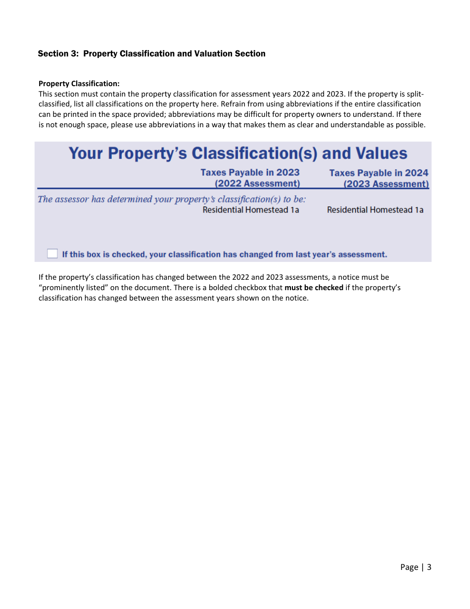 Instructions for Valuation Notice - Minnesota, Page 3