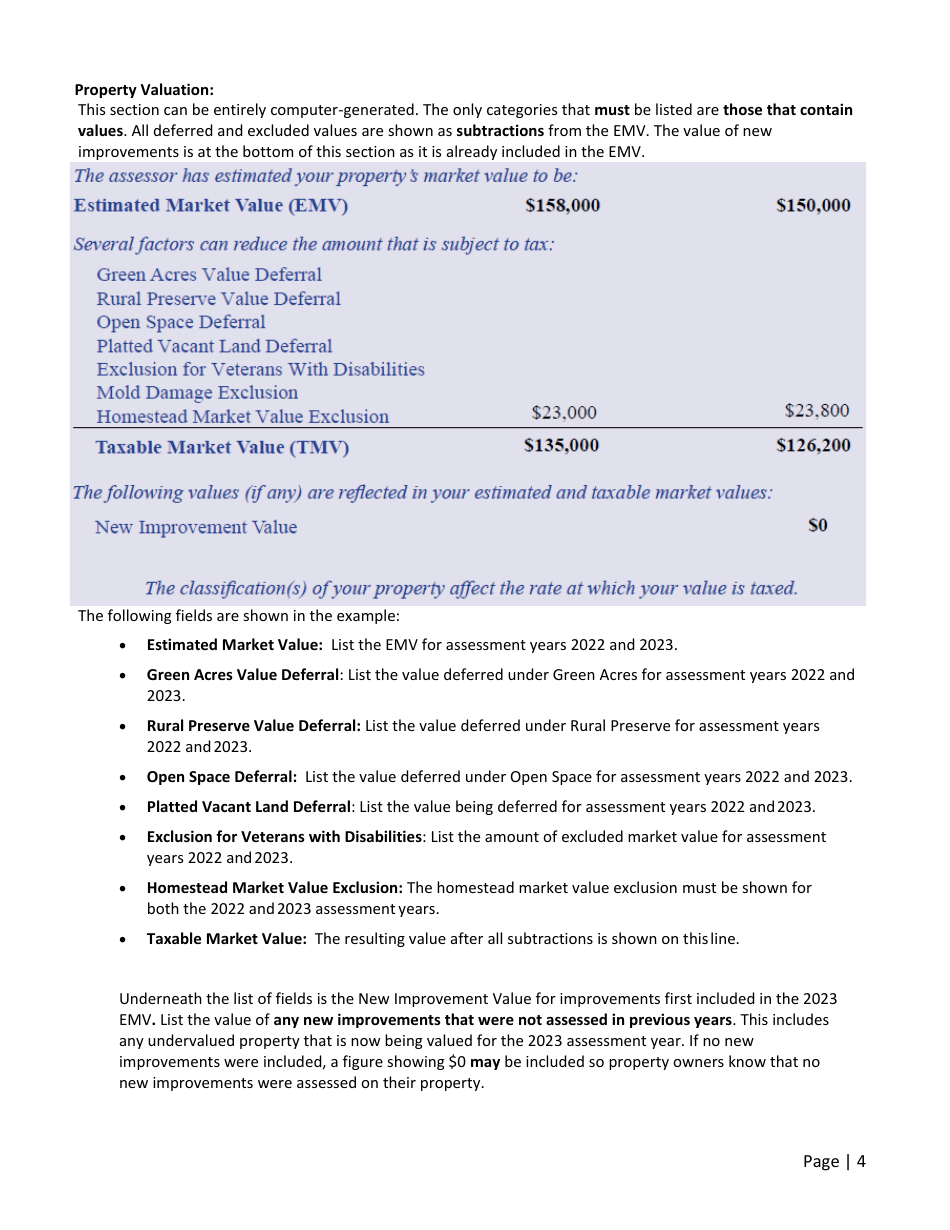 Instructions for Valuation Notice - Minnesota, Page 4