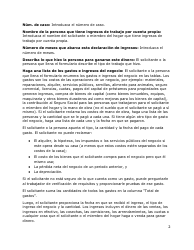 Instrucciones para Formulario 3051-S Declaracion De Ingresos De Trabajo Por Cuenta Propia - Texas (Spanish), Page 2