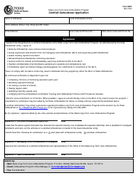 Document preview: Form 8623 Certified Ombudsman Application - State Long-Term Care Ombudsman Program - Texas