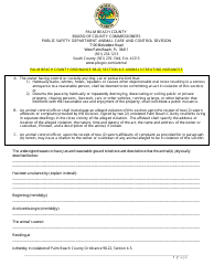 Document preview: Nuisance Affidavit - Palm Beach County, Florida