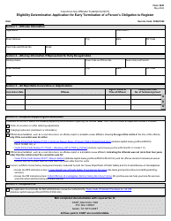 Document preview: Form 3246 Eligibility Determination Application for Early Termination of a Person's Obligation to Register - Texas