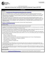 Form 5514-NATCEP Application for Nurse Aide Training and Competency Evaluation Program (Natcep) - Nurse Aide Training Program - Texas