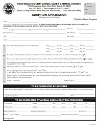 Adoption Application - Palm Beach County, Florida, Page 2