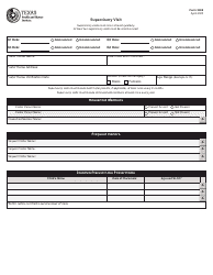 Document preview: Form 2992 Supervisory Visit - Texas