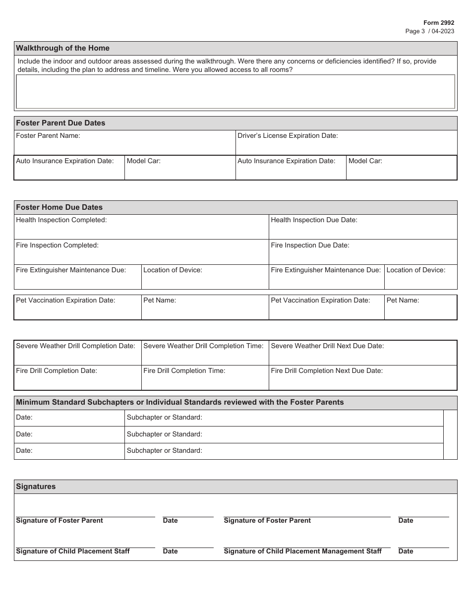 Form 2992 - Fill Out, Sign Online and Download Fillable PDF, Texas ...